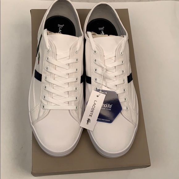 men's lacoste shoes white